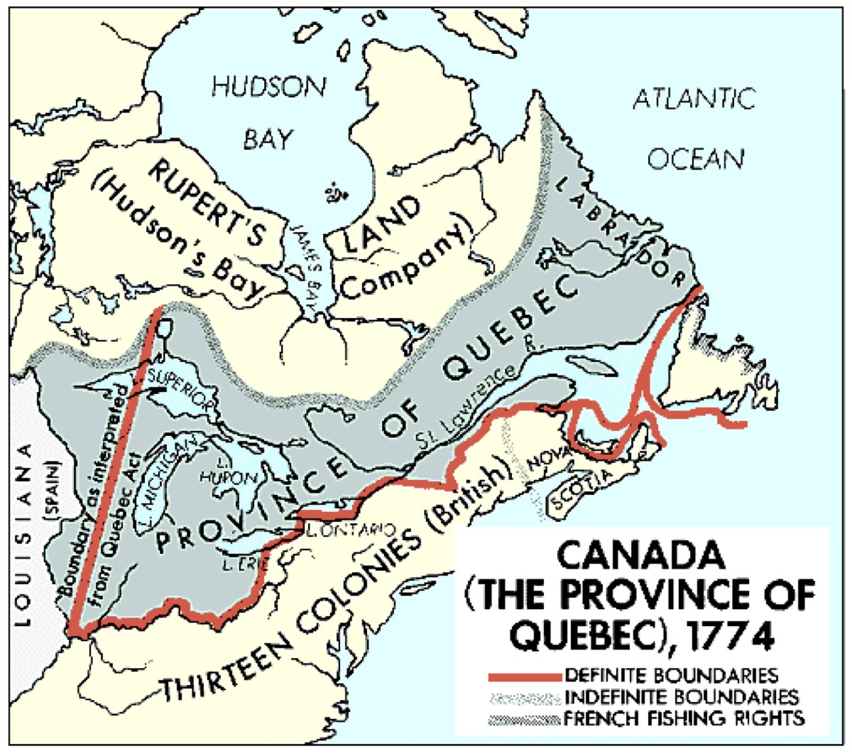 La Province de Québec en 1774